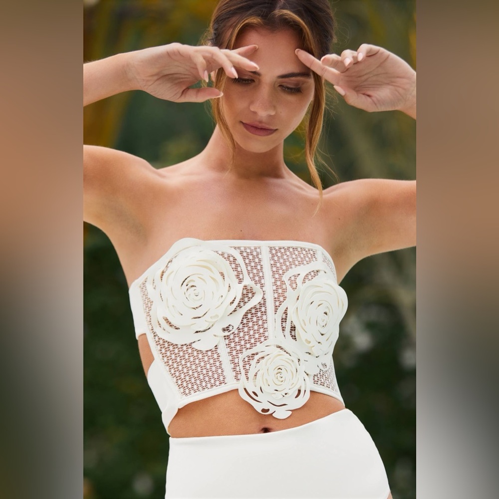Anthropology Bahia Maria Jardin De Las Rosas Bikini Top